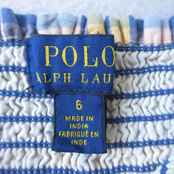 Polo Ralph Lauren Girls Plaid Tartan Smocked Dress - Picture 6 of 14